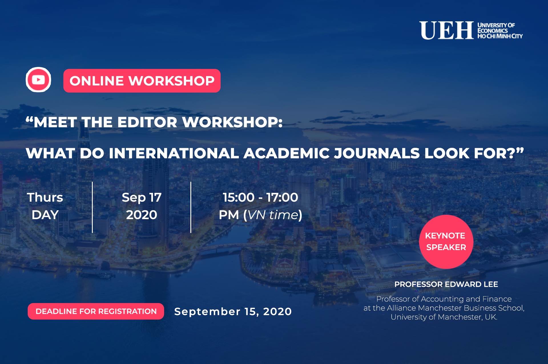 Online Workshop: “Meet the Editor Workshop: What do international academic journals look for?”
