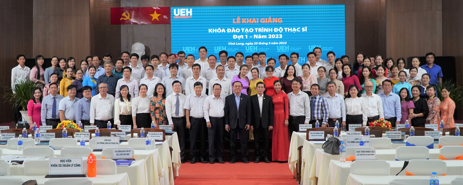 University of Economics Ho Chi Minh City organized the Opening Ceremony of the Master's Programs, Batch 1, 2023 – Studying at Vinh Long Campus